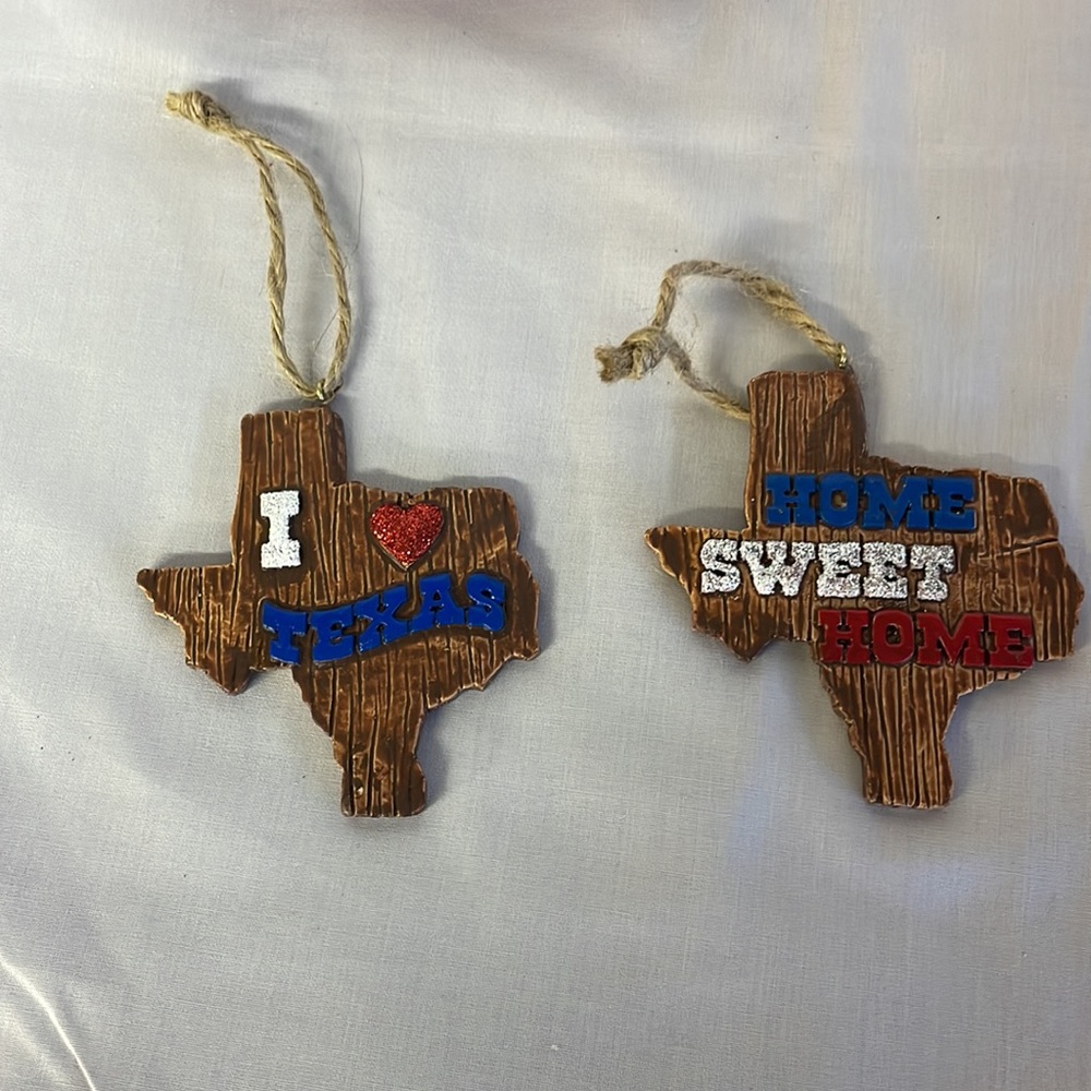 Texas Christmas Tree Ornaments lot of 9 Assorted - Picture 4 of 5